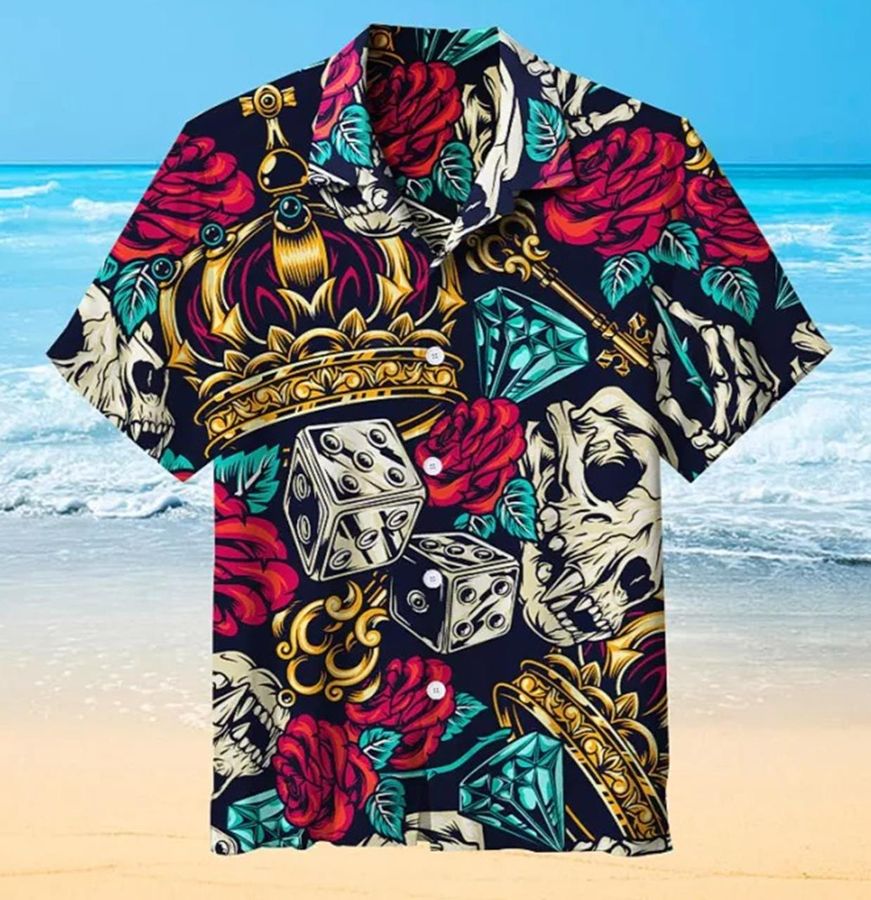 Crown Dice And Rose Hawaiian Shirt