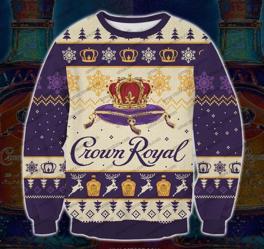 Crown Royal 3D Print Christmas Sweater