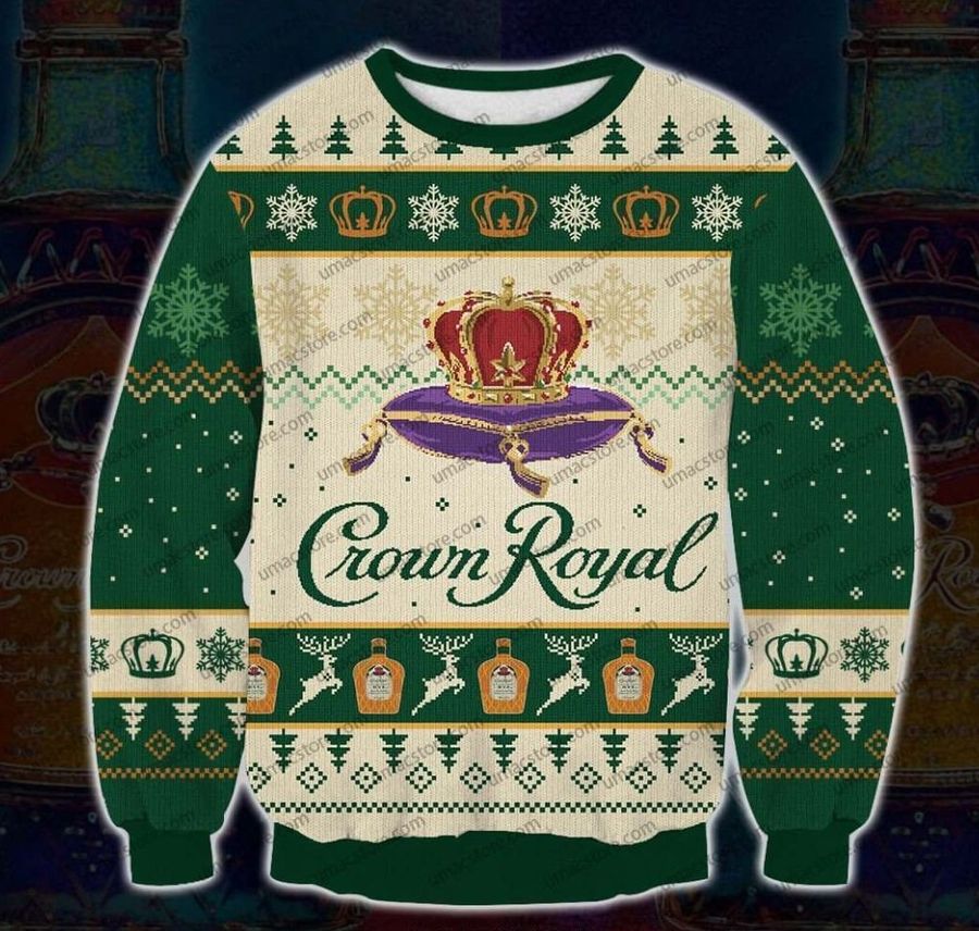 Crown Royal Apple 3D Print Christmas Sweater