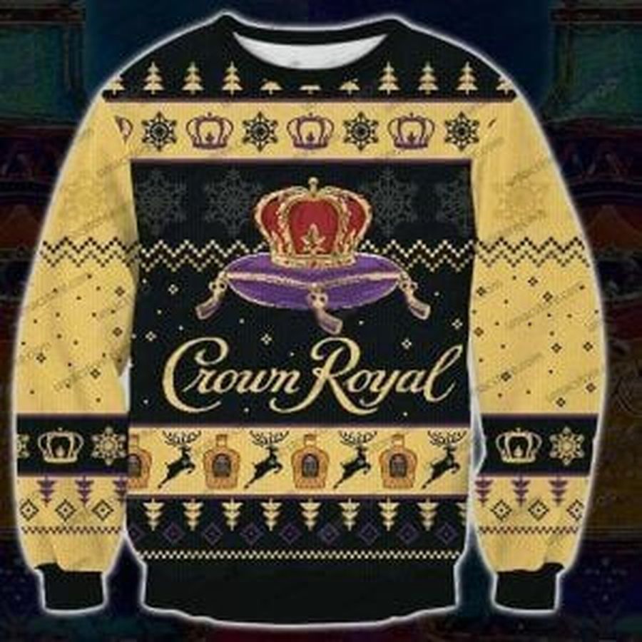 Crown Royal Black Ugly Christmas Sweater All Over Print Sweatshirt