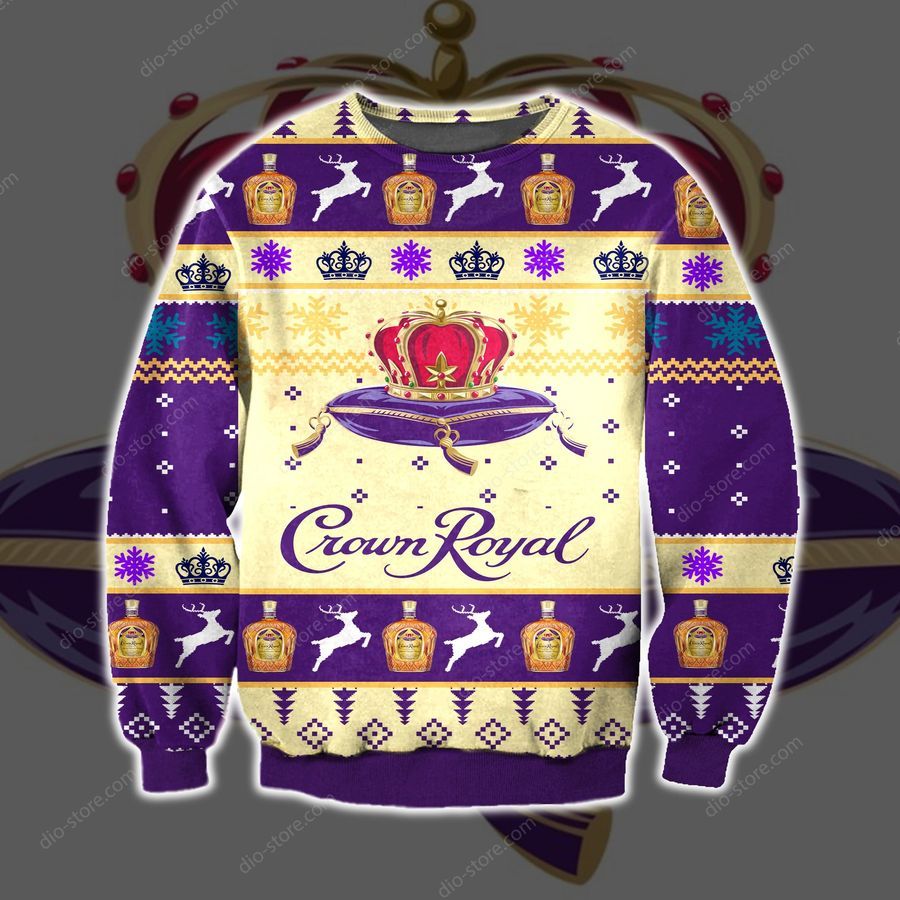 Crown Royal Knitting Pattern 3D Print Ugly Sweater Hoodie All Over Printed Cint10520, All Over Print, 3D Tshirt, Hoodie, Sweatshirt, Long Sleeve