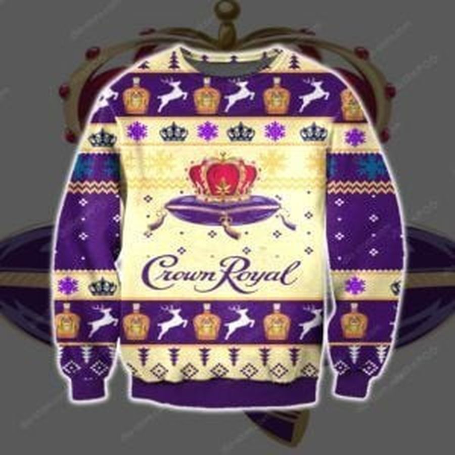 Crown Royal Knitting Ugly Christmas Sweater All Over Print Sweatshirt