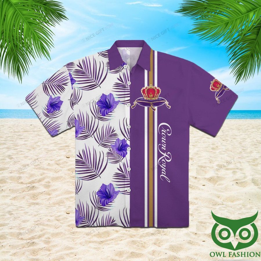Crown Royal Palm Tree Brand Logo Hawaiian Shirt