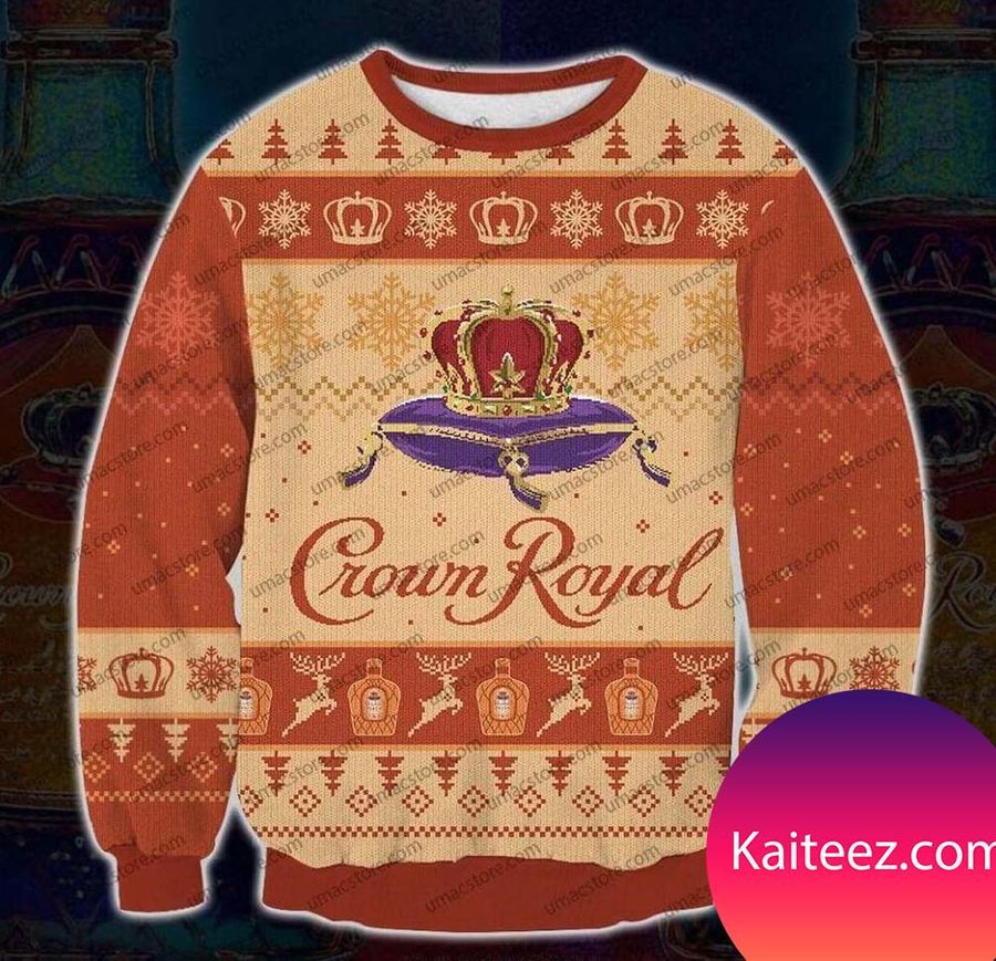 Crown Royal Peach Christmas Ugly Sweater