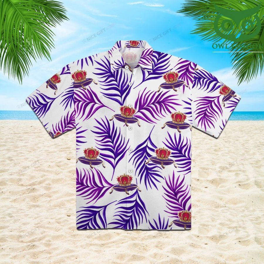 Crown Royal purple  leaves 3D Shirt Hawaiian aloha for summer