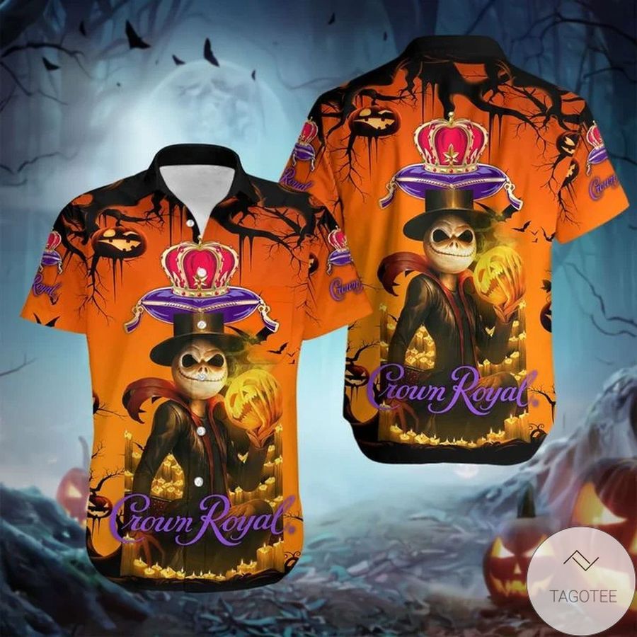 Crown Royal Skeleton Halloween Hawaiian Shirt