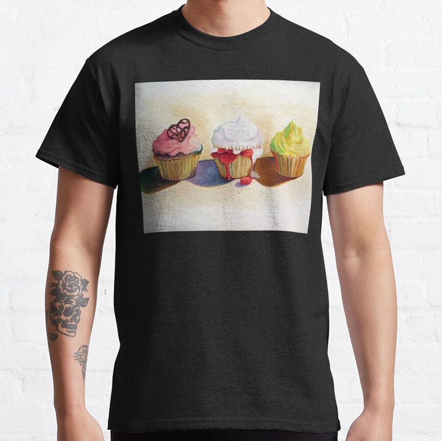 Cupcake Retro poster Classic T-Shirt