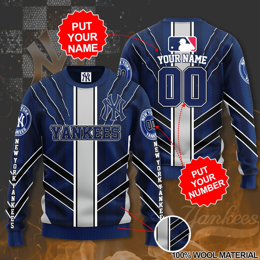 Custom Name Number New York Yankees Sweater
