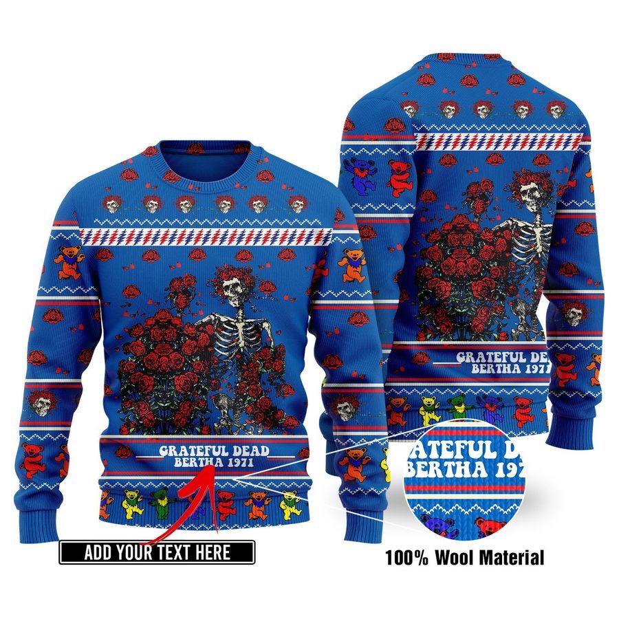 Custom Text Grateful Dead KNITTED SWEATER