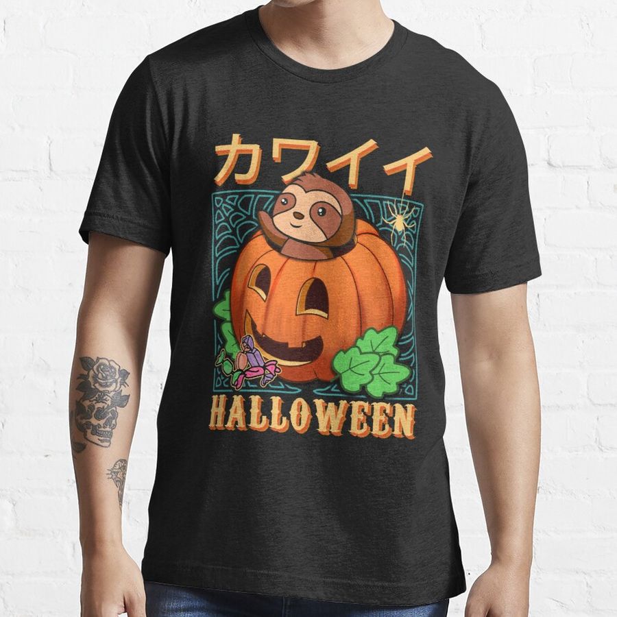 Cute Animals Halloween Pumpkin v8 - Happy Halloween Essential T-Shirt