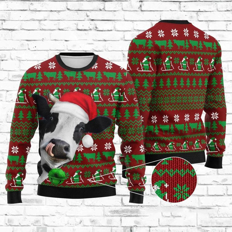 Cute Cow Christmas Ugly Sweater