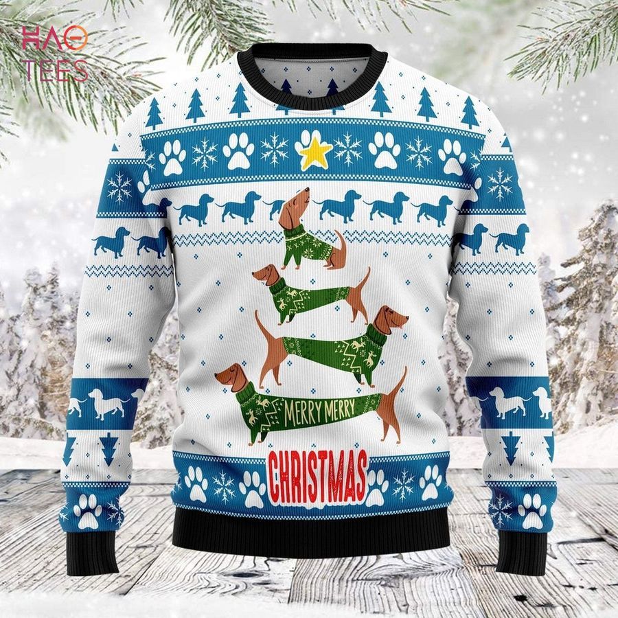 Cute Dachshund Dog Ugly Christmas Sweater