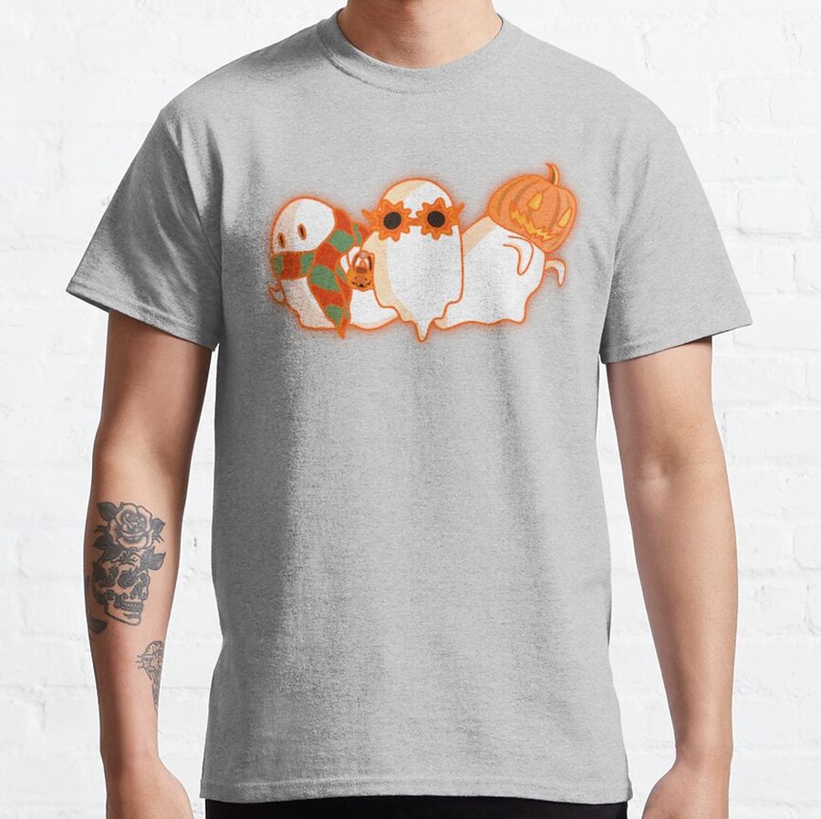Cute Ghosts for Halloween Stickers Classic T-Shirt