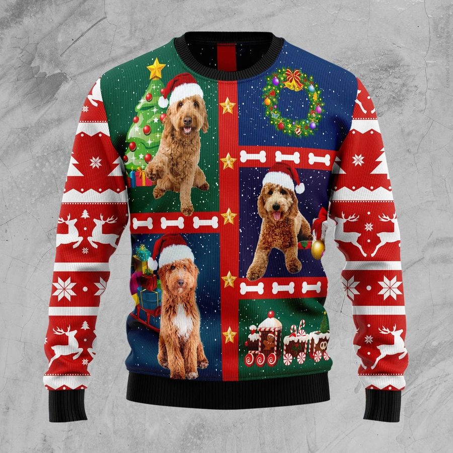 Cute Goldendoodle Hat Ugly Sweater