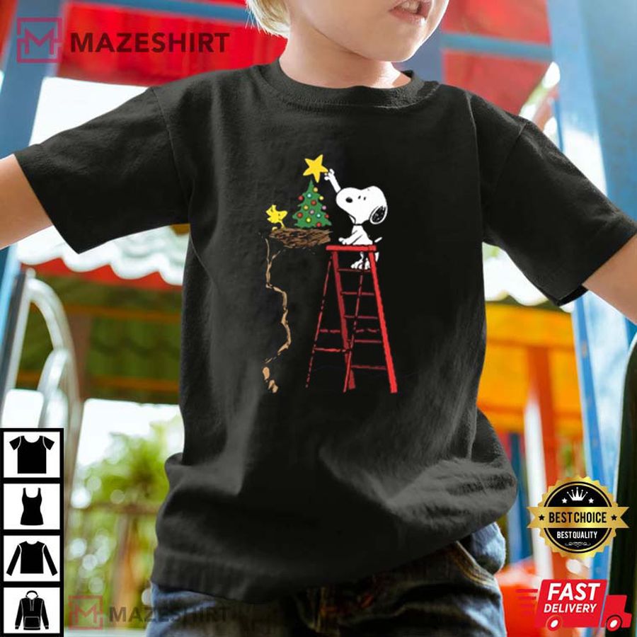 Cute Snoopy On The Chimney Christmas T-Shirt