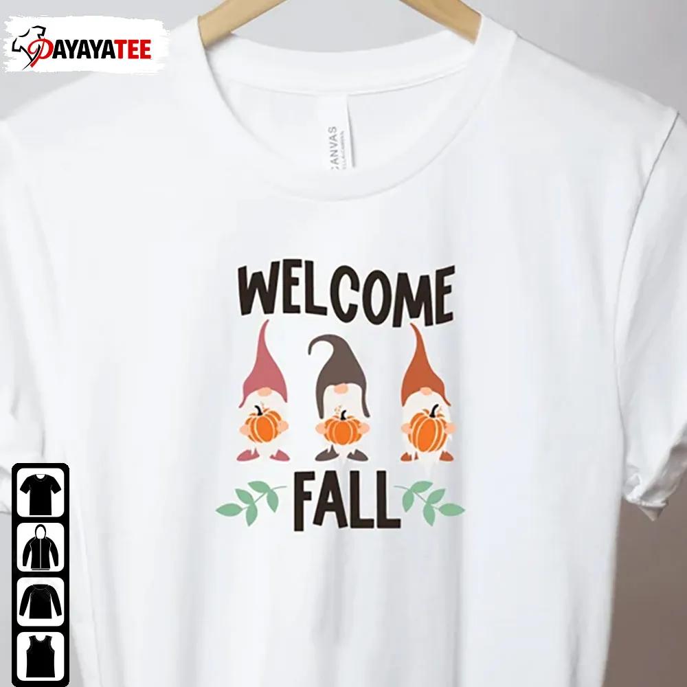 Cute Thanksgiving Pumpkin Gnome Welcome Fall Shirt