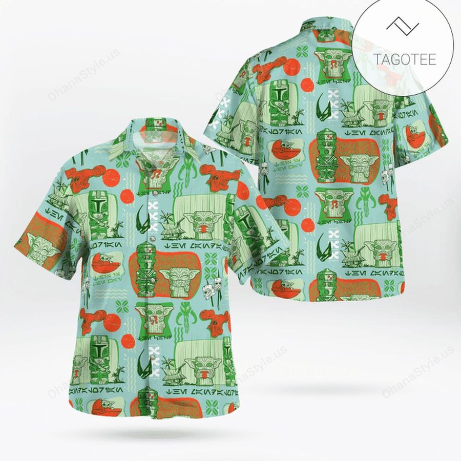 Cyan Green Star Wars Hawaiian Shirt