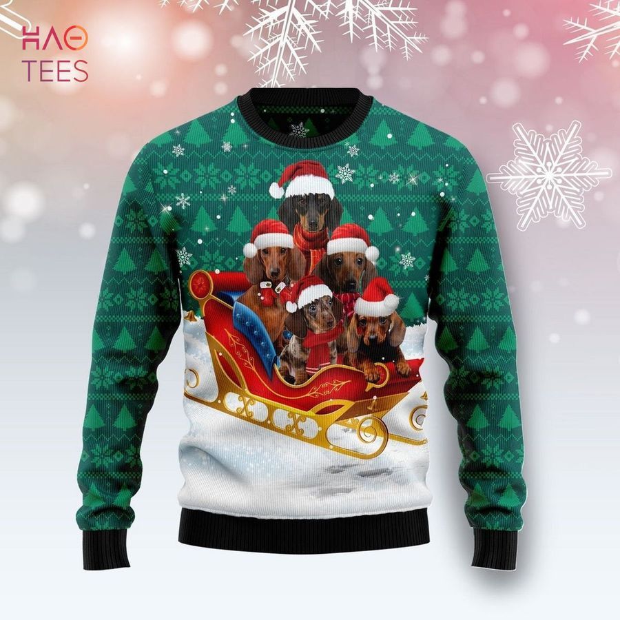 Dachshund Dog Snow Ugly Christmas Sweater