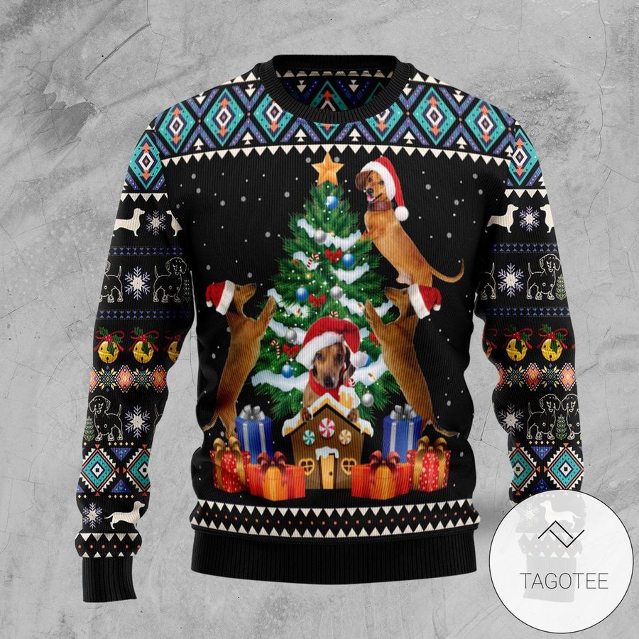 Dachshund Group Christmas Ugly Sweater