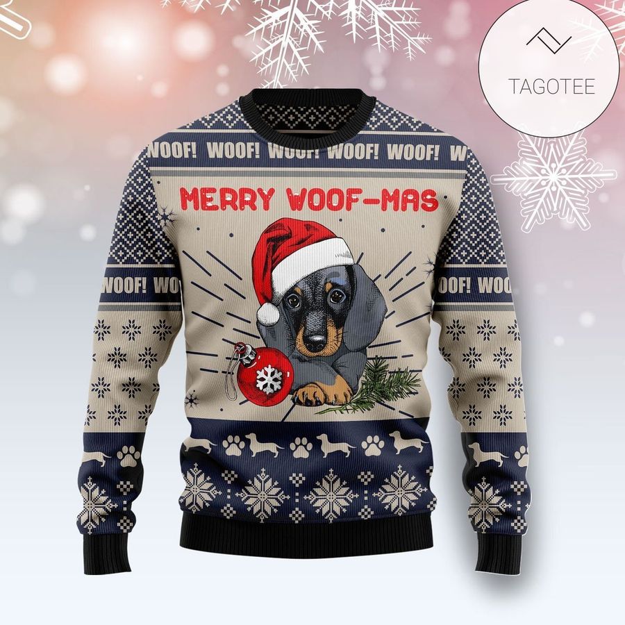 Dachshund Merry Woofmas Ugly Sweater