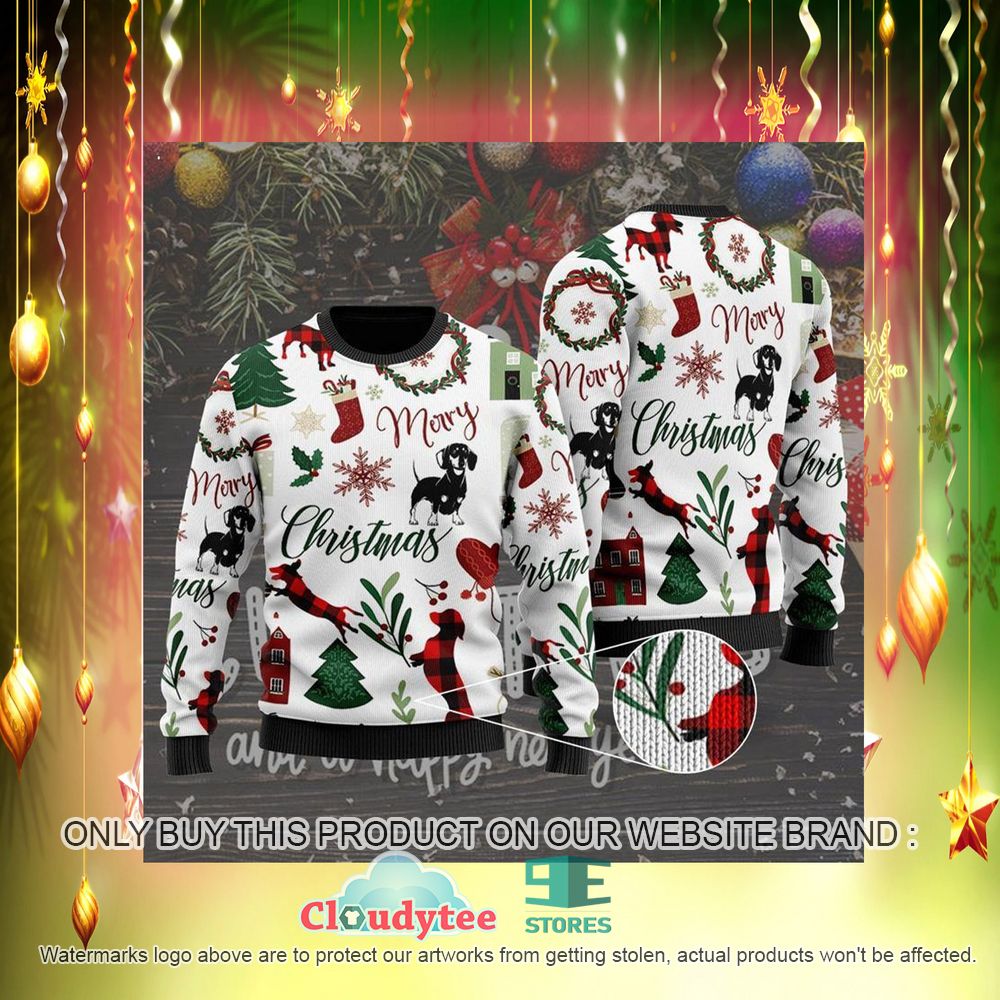 Dachshund Pattern Ugly Christmas Sweater – LIMITED EDITION