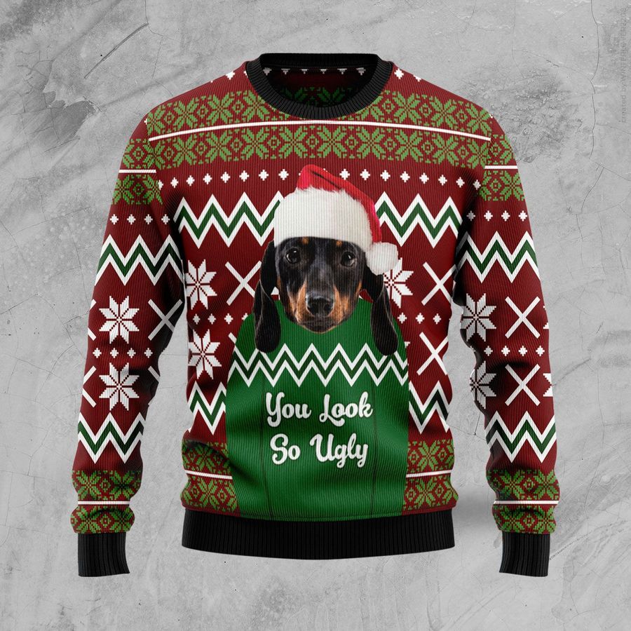 Dachshund You Look So Ugly Ugly Sweater