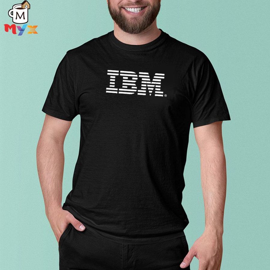 Dad feels ibm logo navy shirt
