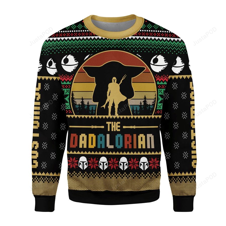 Dadalorian Ugly Christmas Sweater, All Over Print Sweatshirt, Ugly Sweater, Christmas Sweaters, Hoodie, Sweater