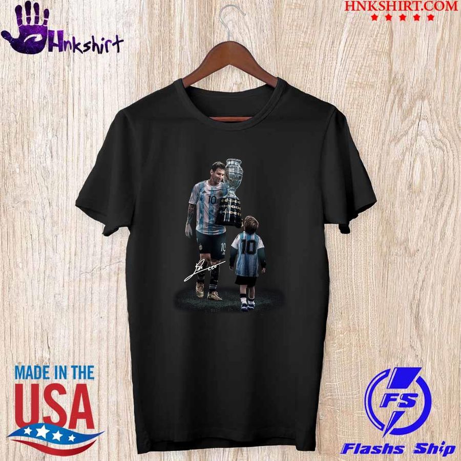 Daddy Lionel Messi hug Cup signature shirt