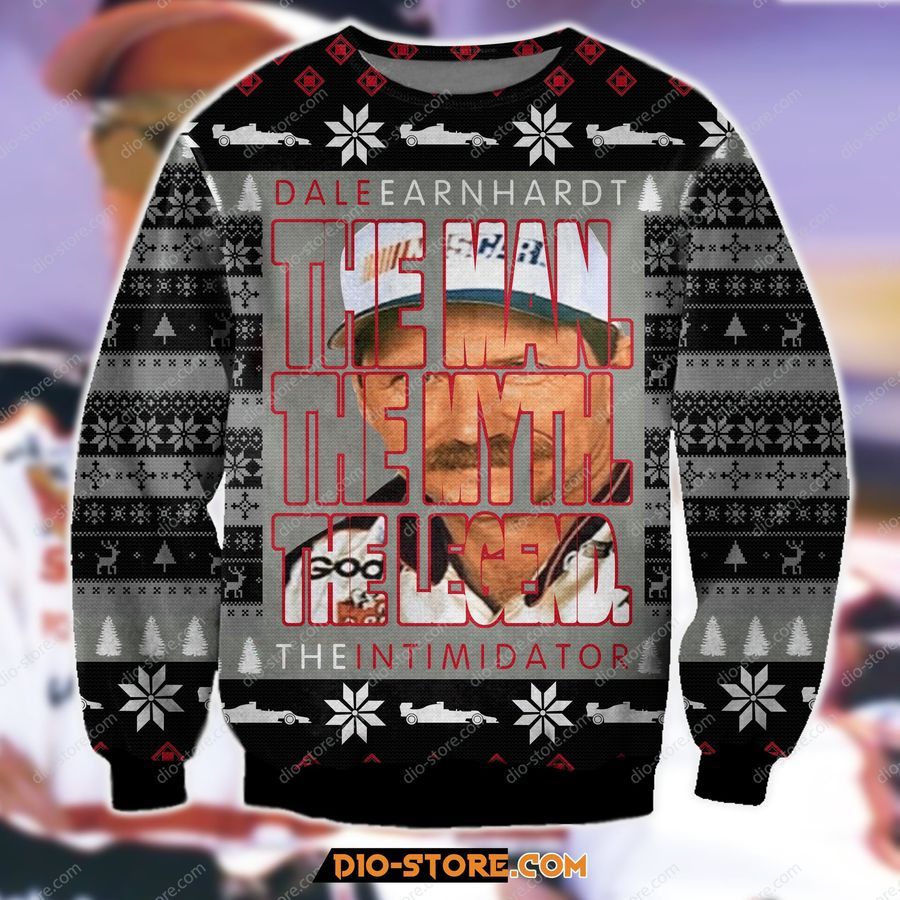 Dale Earnhardt The Man The Myth The Legend 3D Print Ugly Christmas Sweater Hoodie All Over Printed Cint10255, All Over Print, 3D Tshirt, Hoodie