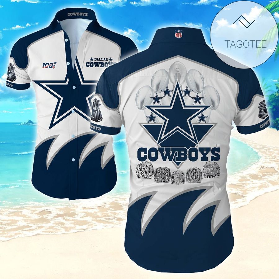 Dallas Cowboy Authentic Hawaiian Shirt 2022 Tropical Shirt Mens Floral Button Up Shirt