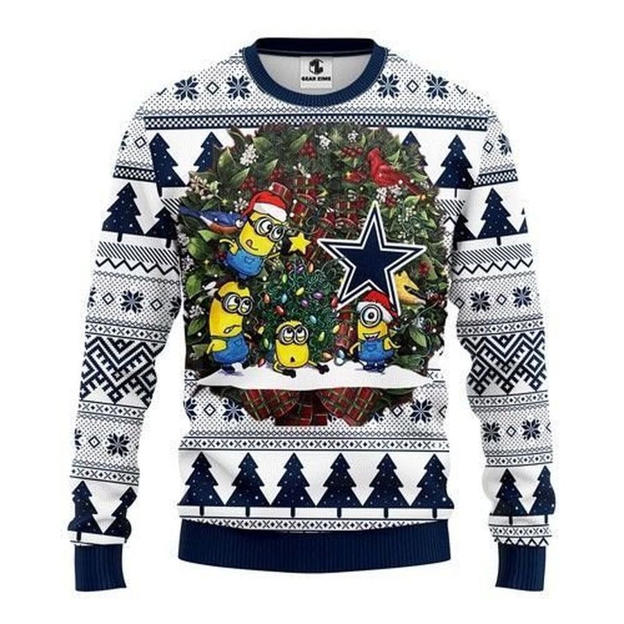 Dallas Cowboys Minion Ugly Christmas Sweater All Over Print Sweatshirt