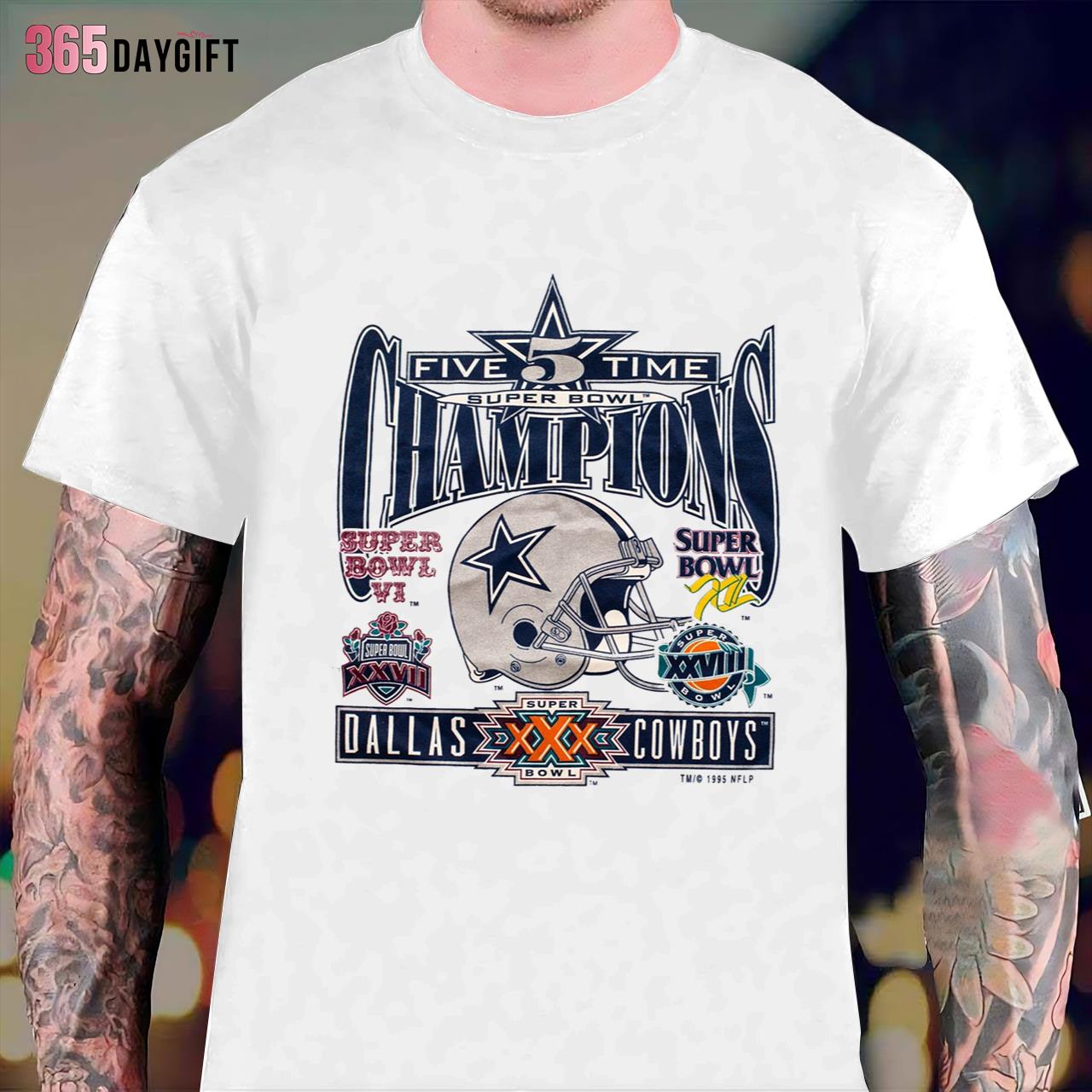 Dallas Cowboys T-Shirt 90S Dallas Cowboys Five Time Super Bowl Champs