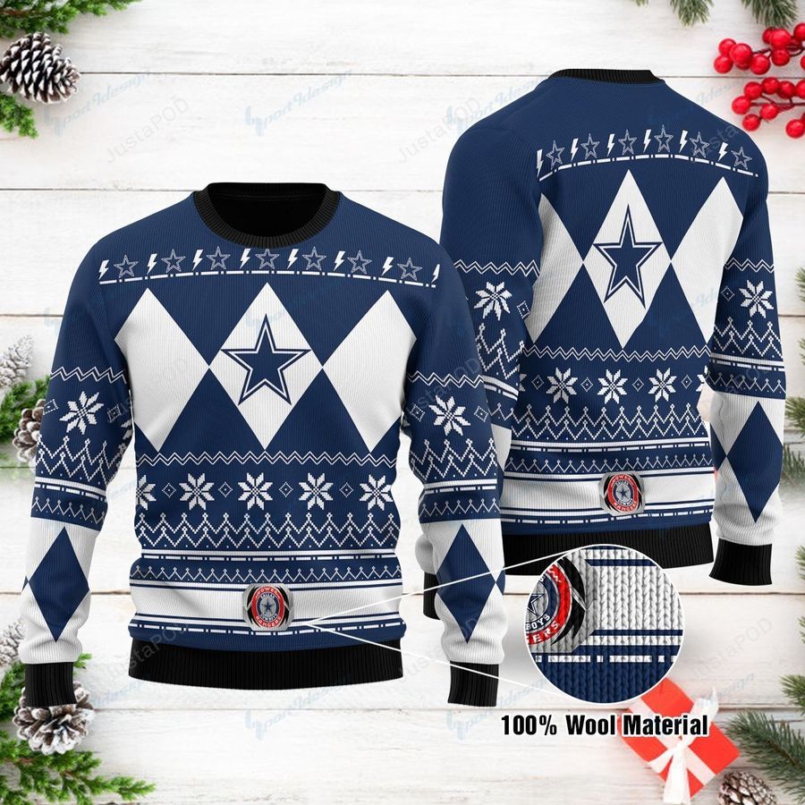 Dallas Cowboys Woolen Ugly Christmas Sweater All Over Print Sweatshirt