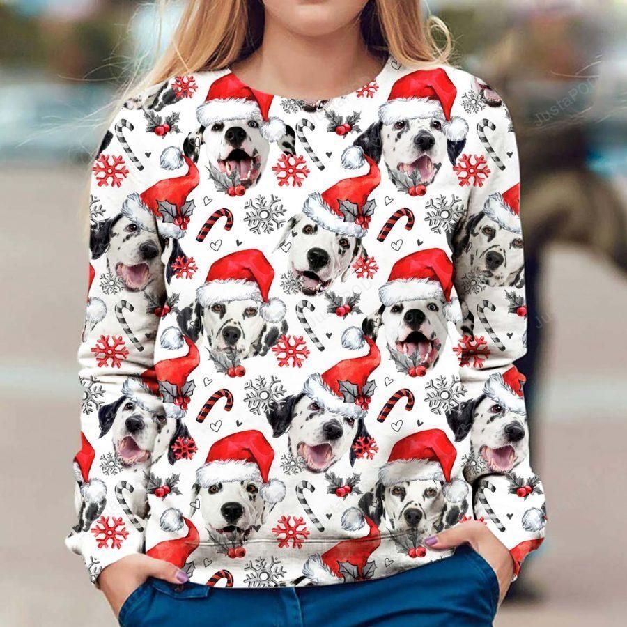 Dalmatian Ugly Christmas Sweater, All Over Print Sweatshirt, Ugly Sweater, Christmas Sweaters, Hoodie, Sweater