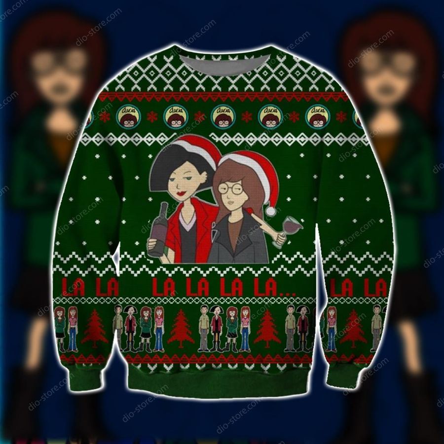 Daria 3D Knitting Pattern 3D Print Ugly Christmas Sweater Hoodie All Over Printed Cint10634, All Over Print, 3D Tshirt, Hoodie, Sweatshirt, AOP shirt