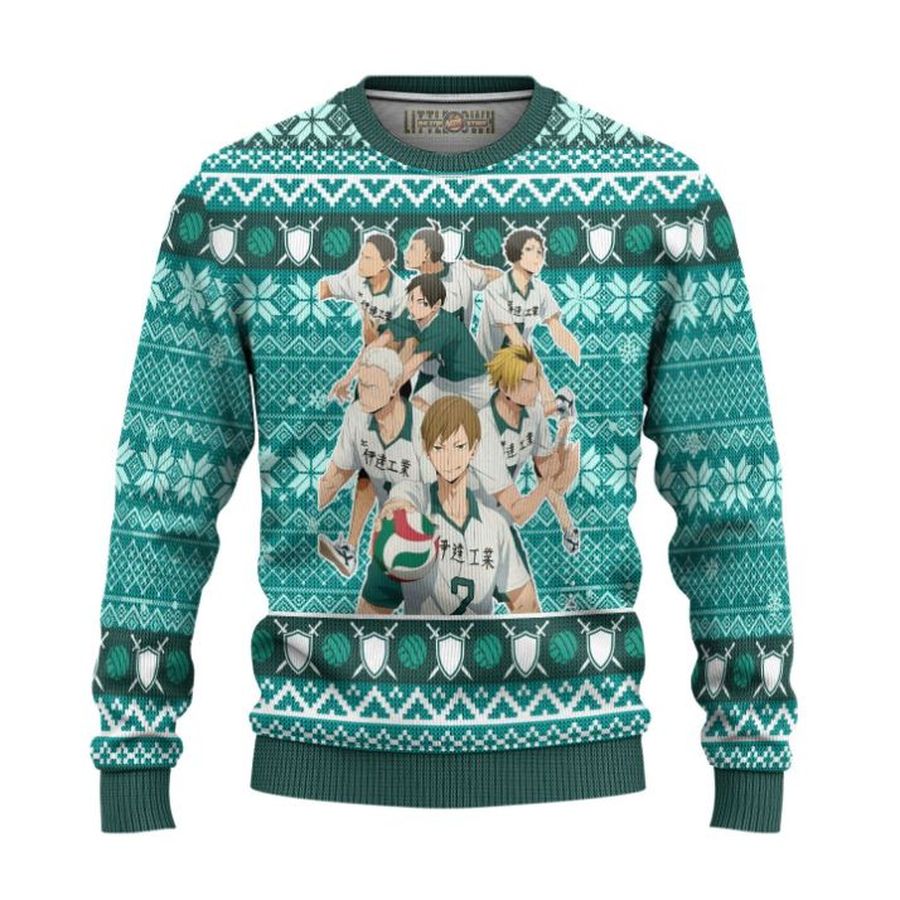 Date Tech High 3D Christmas Sweater Haikyuu Anime
