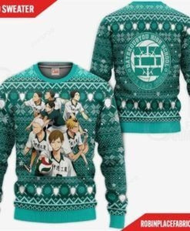 Dateko Haikyuu Ugly Christmas Sweater All Over Print Sweatshirt Ugly