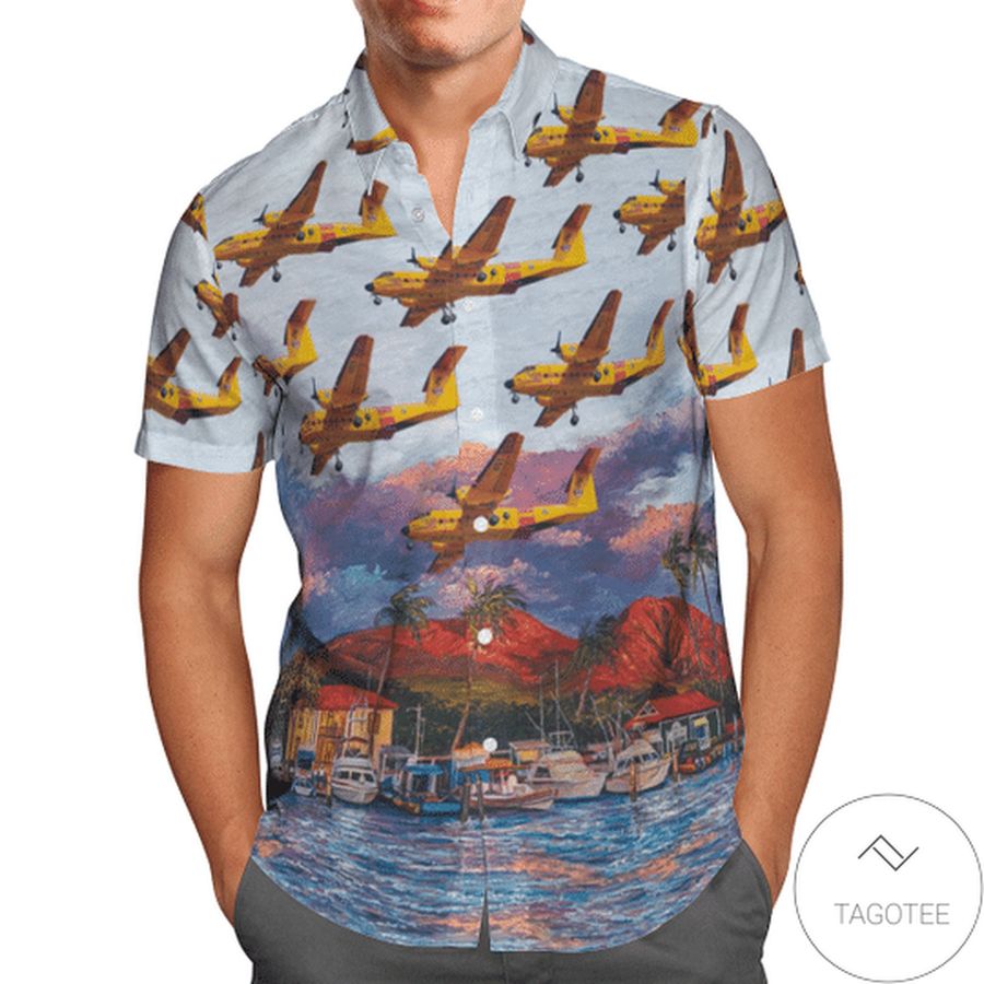 De Havilland Canada Cc-115 Buffalo Dhc-5 Hawaiian Shirt