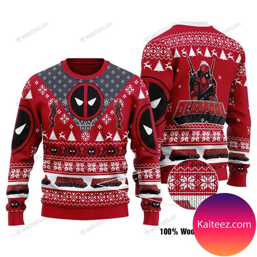 Deadpool Marvel Comics Red Christmas Ugly Sweater