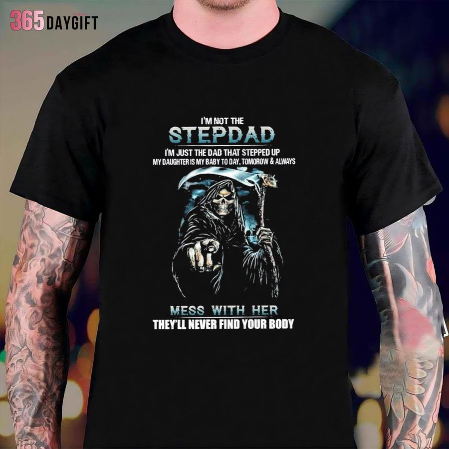 Death Rider Skeleton They Will Never Find Your Body Halloween Stepdad Shirts