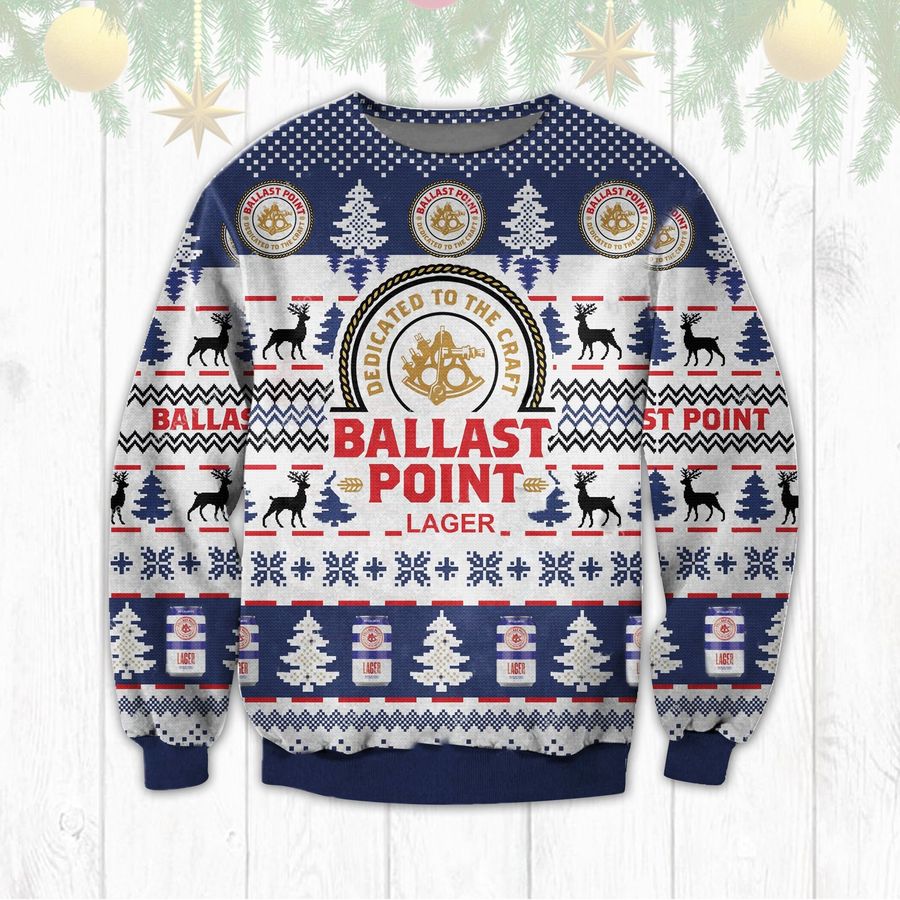 Dedicated to the craft Ballast Point Lager Ugly Sweater