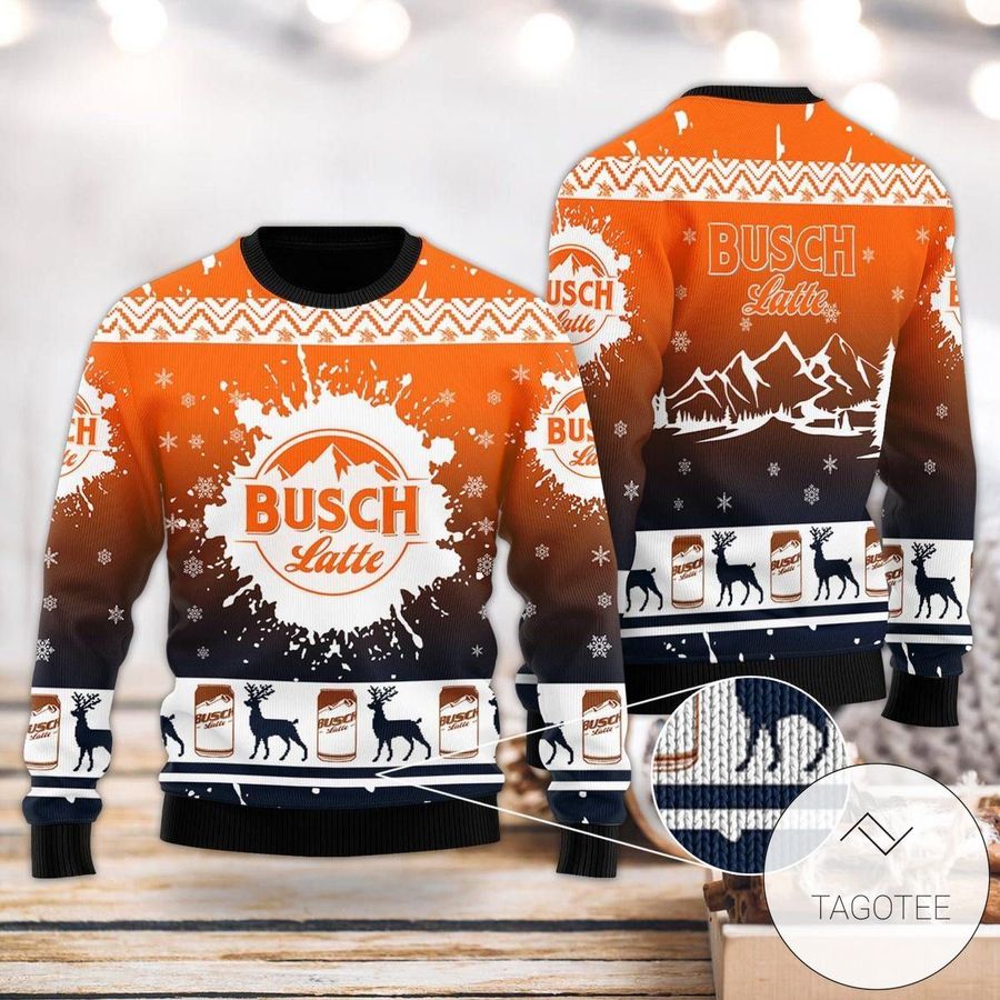 Deer Busch Latte Christmas Ugly Holiday Ugly Sweater