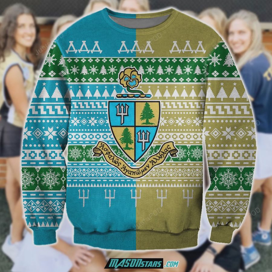 Delta Delta Delta 3D Print Ugly Christmas Sweater Ugly Sweater