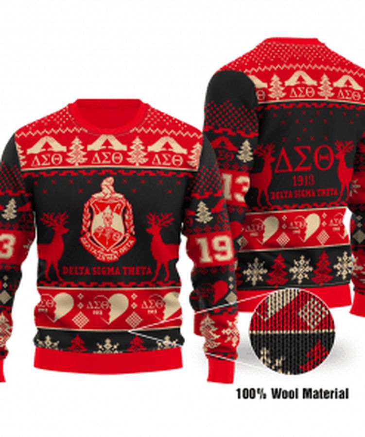 Delta Sigma Theta Limited Edition Ugly Christmas Sweater All Over