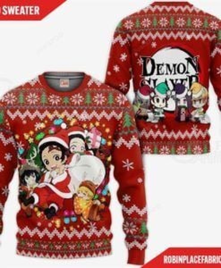 Demon Slayer Kimetsu Ugly Christmas Sweater, All Over Print Sweatshirt, Ugly Sweater, Christmas Sweaters, Hoodie, Sweater