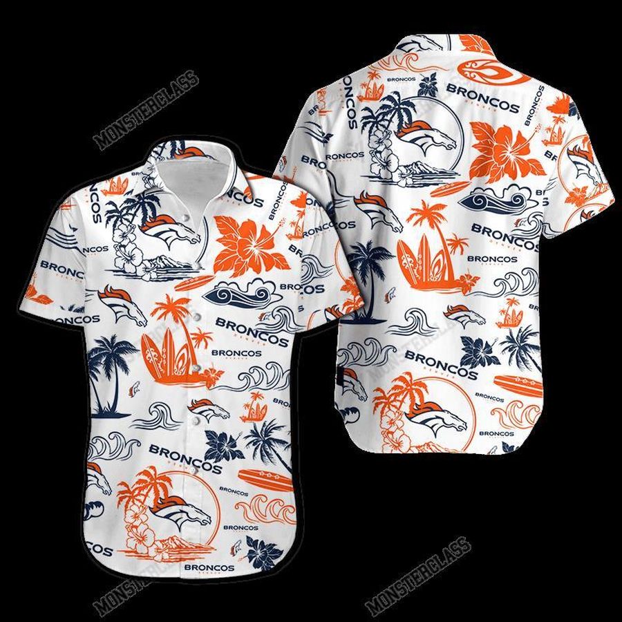 Denver Broncos Island Hawaiian Shirt Short