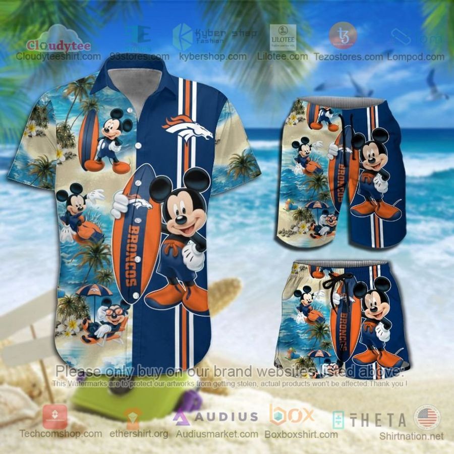 Denver Broncos Mickey Mouse NFL Hawaiian Shirt, Short – LIMITED EDITION