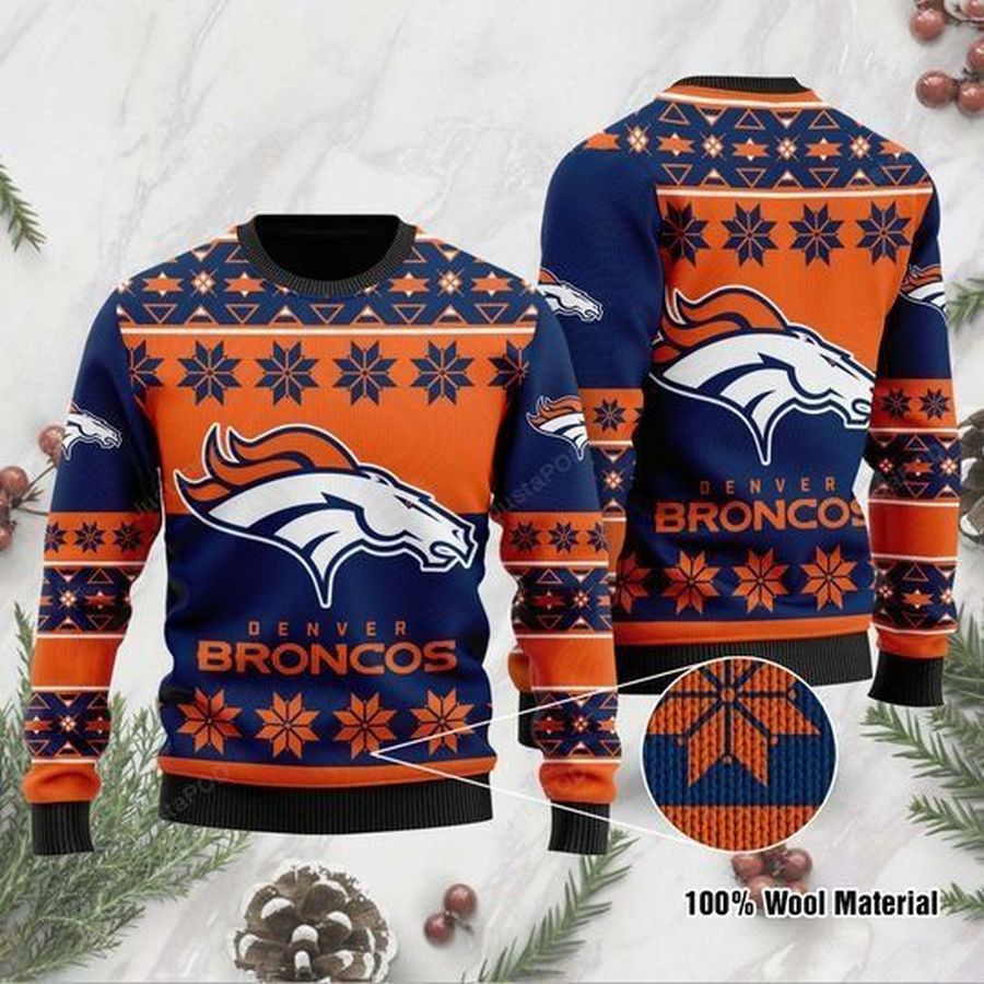 Denver Broncos Wool Christmas For Fans Ugly Christmas Sweater All