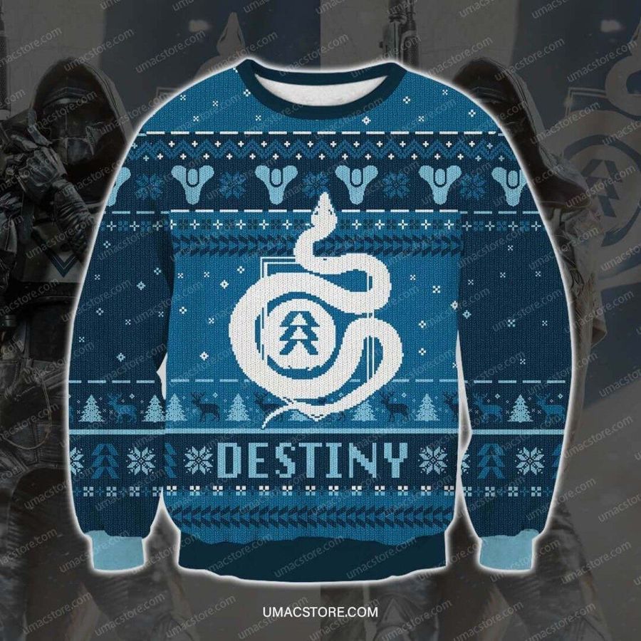 Destiny Hunter Knitting Pattern 3D Print Ugly Sweater, Ugly Sweater, Christmas Sweaters, Hoodie, Sweater